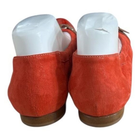 AGL ATTILIO GIUSTI LEOMBRUNI Orange Leather Flats Size 39 (8.5) Cap Toe Ballet - Picture 8 of 14